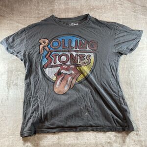 Vintage Style Rolling Stones Graphic Tee Women's XL Rock Gray